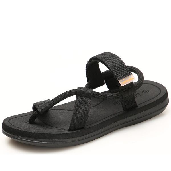sandals 2021 fashion for women to wear in summer shoes slippers men, Black