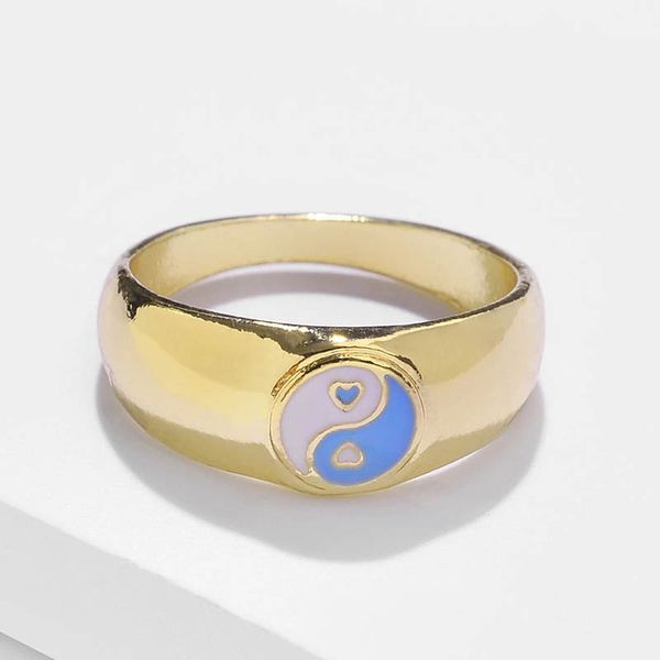 trendy multicolor yin and yang rings for women girls fashion geometric dripping oil rings korean party jewelry gifts, Silver
trendy multicolor yin and yang rings for women girls fashion geometric dripping oil rings korean party jewelry gifts, Silver