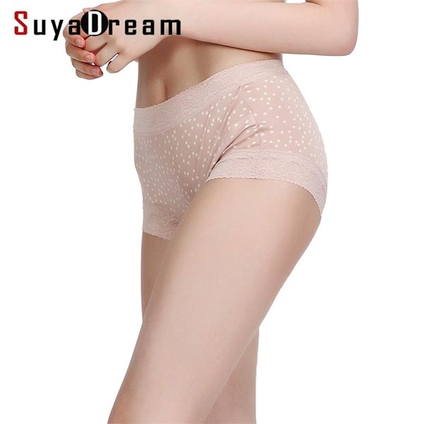 women bodyshort 100% natural silk panties for women mid-rise waist dots printed lace underwear lingerie culotte pink black 210730, Black;pink
women bodyshort 100% natural silk panties for women mid-rise waist dots printed lace underwear lingerie culotte pink black 210730, Black;pink