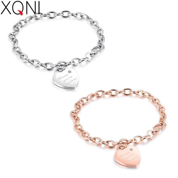 charm bracelets xqni romantic heart pattern birthday gift for women rose gold/silver color stainless steel inlaid cubic zircon jewelry, Golden;silver
charm bracelets xqni romantic heart pattern birthday gift for women rose gold/silver color stainless steel inlaid cubic zircon jewelry, Golden;silver