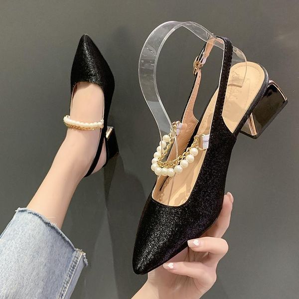 sandals women shoes summer 2021 mules slides fashion string bead female square heel pointed toe ladies party, Black
sandals women shoes summer 2021 mules slides fashion string bead female square heel pointed toe ladies party, Black