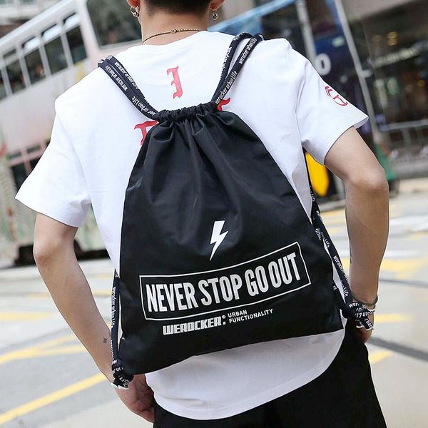 backpack pull rope mouth cloth bag male light tide swimming female sports gym basketball
backpack pull rope mouth cloth bag male light tide swimming female sports gym basketball