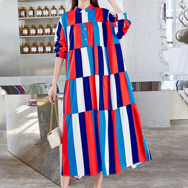 europe and america 2021 autumn summer dress striped shirt temperament slim casual dresses, Black;gray
europe and america 2021 autumn summer dress striped shirt temperament slim casual dresses, Black;gray