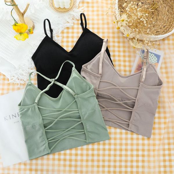 yoga outfit sports for women crossover sling beautiful back bra push up adjustable camisole high waist sujetador deportivo 
yoga outfit sports for women crossover sling beautiful back bra push up adjustable camisole high waist sujetador deportivo