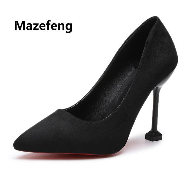 dress shoes mazefeng spring autumn trend women 10cm high-heeled wear-resistant pointed toe ladies stilettos female, Black
dress shoes mazefeng spring autumn trend women 10cm high-heeled wear-resistant pointed toe ladies stilettos female, Black