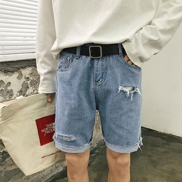 men's jeans summer denim shorts version of the ins trend hole straight five-point pants wind wide-leg all-match casual short, Blue
men's jeans summer denim shorts version of the ins trend hole straight five-point pants wind wide-leg all-match casual short, Blue