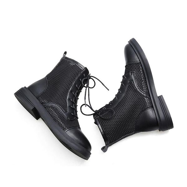 boots sandals for women round toe med heel breathable air mesh ankle lace up casual mujer frÃo botas fashion shoes, Black
boots sandals for women round toe med heel breathable air mesh ankle lace up casual mujer frÃo botas fashion shoes, Black
