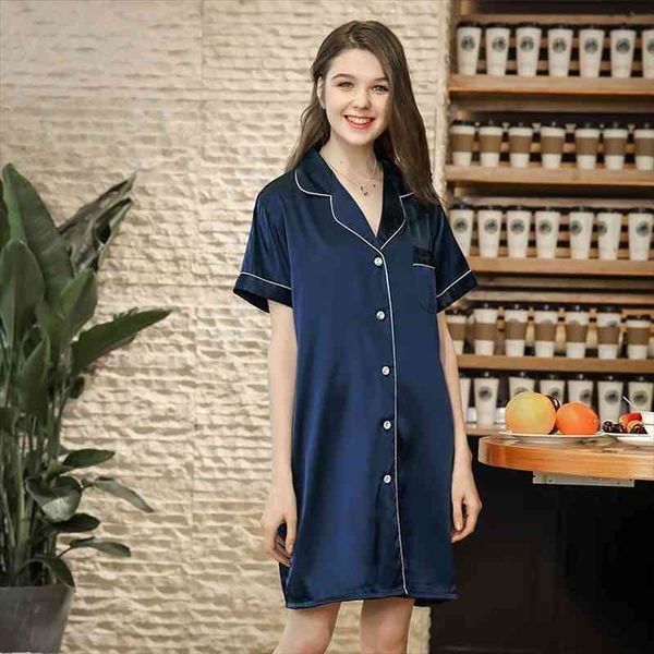 women short nightwear satin summer silk solid sleepwear short sleeve sleepshirts nightdress lingerie night wear dress gown, Black;red
women short nightwear satin summer silk solid sleepwear short sleeve sleepshirts nightdress lingerie night wear dress gown, Black;red
