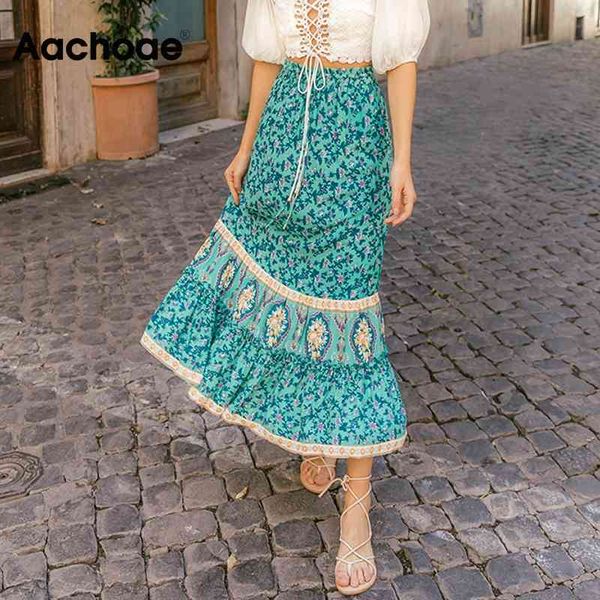 women floral print high waist boho style beach skirts loose vintage pleated long skirt spring summer saias mulher 210413, Black
women floral print high waist boho style beach skirts loose vintage pleated long skirt spring summer saias mulher 210413, Black