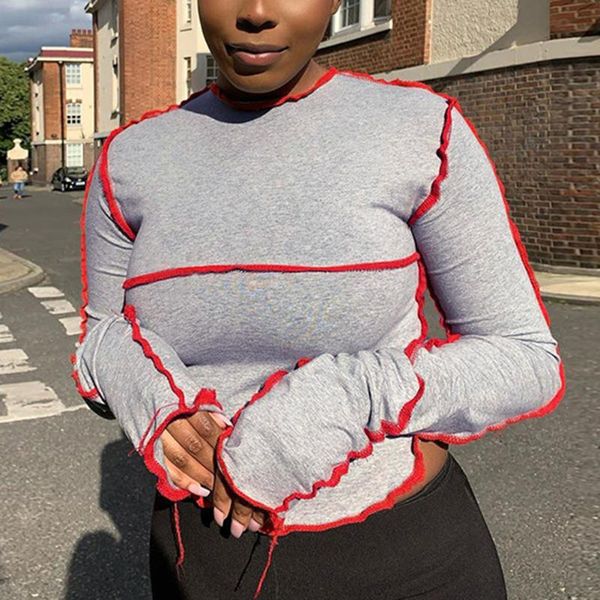 women's t-shirt spring autumn -selling ladies' hit color long sleeve casual fashion women y2k crop, White
women's t-shirt spring autumn -selling ladies' hit color long sleeve casual fashion women y2k crop, White