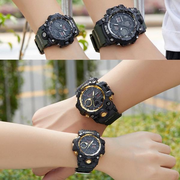 lovers watch large screen dual display multi-function sports digital led electronic men and women the same 50* wristwatches, Slivery;brown
lovers watch large screen dual display multi-function sports digital led electronic men and women the same 50* wristwatches, Slivery;brown