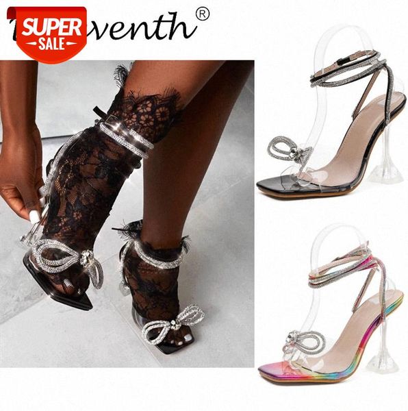 924 zi ling european and american women's shoes transparent heel sandals with rhinestone bow knot clear #zr7v, Black
924 zi ling european and american women's shoes transparent heel sandals with rhinestone bow knot clear #zr7v, Black