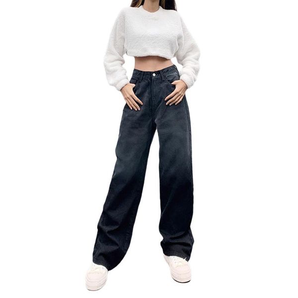women black tie-dyed printing high waist straight-leg trousers casual long pants unique style refined eye-catching fashionable women's, Blue
women black tie-dyed printing high waist straight-leg trousers casual long pants unique style refined eye-catching fashionable women's, Blue
