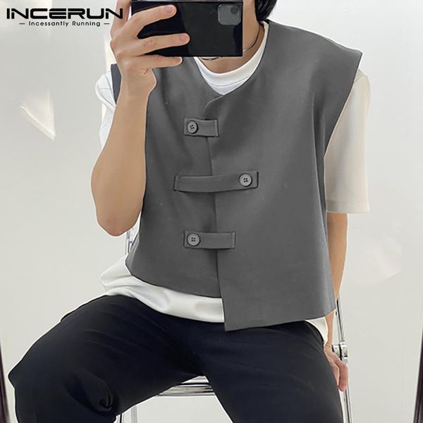 men' tank incerun 2021 summer plus size fashion men clothing black dark grey singlets sleeveless casual vest breathable, White;black
men' tank incerun 2021 summer plus size fashion men clothing black dark grey singlets sleeveless casual vest breathable, White;black