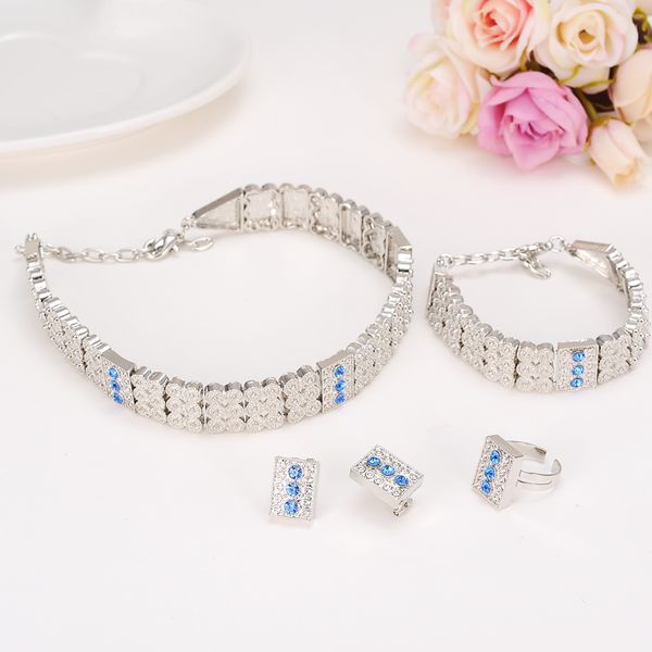 women new full ethiopian jewelry white neck chain necklace bracelet earring ring sets 24k white gold cz green blue red, Black
women new full ethiopian jewelry white neck chain necklace bracelet earring ring sets 24k white gold cz green blue red, Black