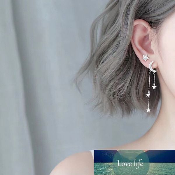 new fashion moon stars tassel earrings for women charm asymmetry rhinestone earring girl party engagement personality jewelry  factory price, Silver 
new fashion moon stars tassel earrings for women charm asymmetry rhinestone earring girl party engagement personality jewelry  factory price, Silver