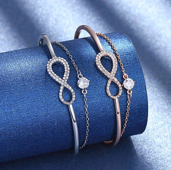 the new swarovski element 8-character bracelet female shi family smart crystal pendant clavicle chain, Silver
the new swarovski element 8-character bracelet female shi family smart crystal pendant clavicle chain, Silver