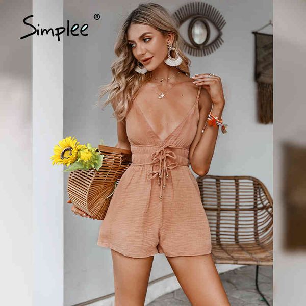 deep v-neck backless women rompers casual summer spaghetti strap solid playsuits cotton beach ladies romper 210414, Black;white
deep v-neck backless women rompers casual summer spaghetti strap solid playsuits cotton beach ladies romper 210414, Black;white