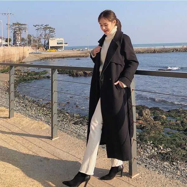 women's wool & blends 2021 autumn winter fashion women coat loose black imitation cashmere outerwear cotton padded long jackets overcoa
women's wool & blends 2021 autumn winter fashion women coat loose black imitation cashmere outerwear cotton padded long jackets overcoa