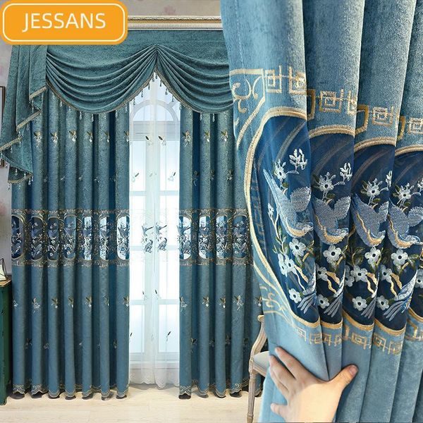 curtain & drapes european-style chenille embroidered curtains for living room bedroom study balcony blackout customization
curtain & drapes european-style chenille embroidered curtains for living room bedroom study balcony blackout customization