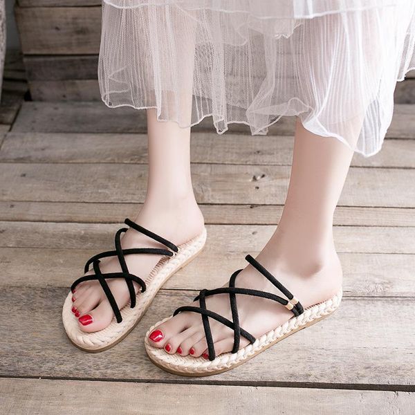 slippers women sandals wear two summer 2021 flat bottom hollow breathable soft cross wild women's shoes, Black
slippers women sandals wear two summer 2021 flat bottom hollow breathable soft cross wild women's shoes, Black