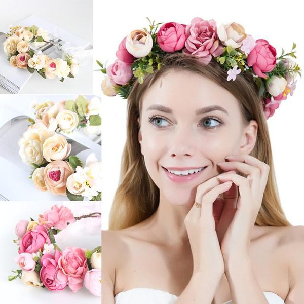 hair accessories bohemian flower crown designer hairbands faux rose beach hawaii floral garland romantic wedding wreath headband for women g
hair accessories bohemian flower crown designer hairbands faux rose beach hawaii floral garland romantic wedding wreath headband for women g