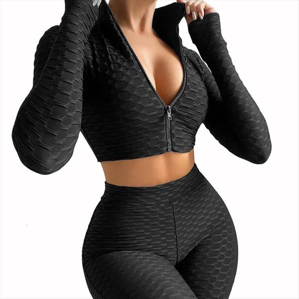 sports two piece suit half womenpant high neck tight long sleeve zipper up casual wait pants summer, White
sports two piece suit half womenpant high neck tight long sleeve zipper up casual wait pants summer, White