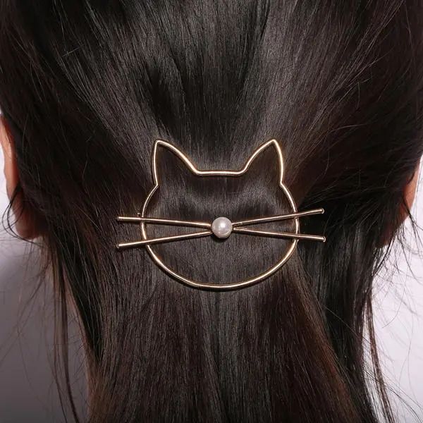 trendy 1pcs girls women hair accessories gifts cute hollow kitty cat hair clips - platinum, Black;brown
trendy 1pcs girls women hair accessories gifts cute hollow kitty cat hair clips - platinum, Black;brown