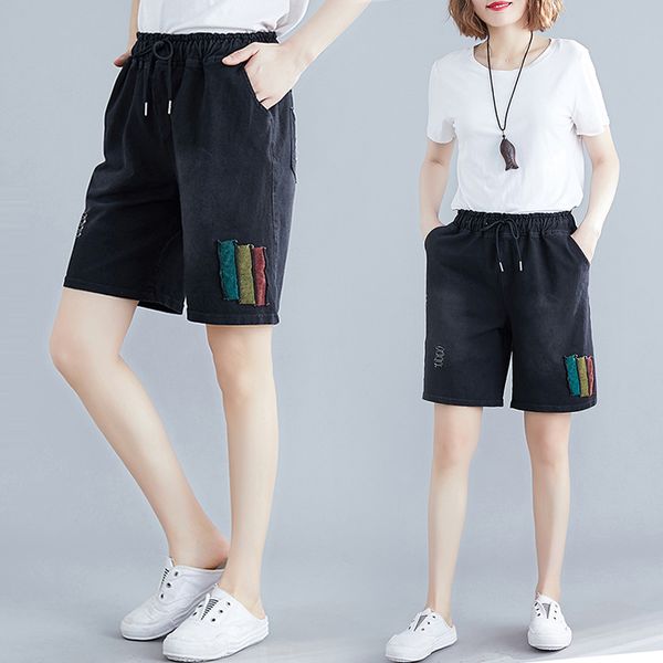 d 1470 black hole black denim shorts female in new summer dresses straight in yards pants show thin big 5 minutes of pants, Blue
d 1470 black hole black denim shorts female in new summer dresses straight in yards pants show thin big 5 minutes of pants, Blue