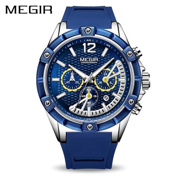 wristwatches megir silicone blue quartz watches men sport wrist men's watch male chronograph clock relogio masculino, Slivery;brown
wristwatches megir silicone blue quartz watches men sport wrist men's watch male chronograph clock relogio masculino, Slivery;brown