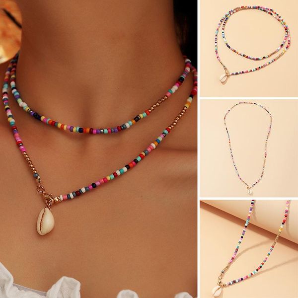 chains colourful boho bead necklace personalized fashion shell clavicle chain charming jewelry gift for women nov99, Silver
chains colourful boho bead necklace personalized fashion shell clavicle chain charming jewelry gift for women nov99, Silver