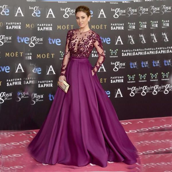 party dresses purple long sleeve evening gowns elegant formal chiffon a line celebrity 2021, White;black
party dresses purple long sleeve evening gowns elegant formal chiffon a line celebrity 2021, White;black