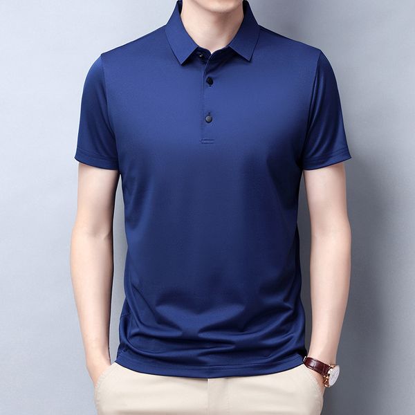 2021 summer thin men's ice silk short-sleeved t-shirt young and middle-aged lapel men's polo shirt fashion casual men's t-shi, White;black
2021 summer thin men's ice silk short-sleeved t-shirt young and middle-aged lapel men's polo shirt fashion casual men's t-shi, White;black