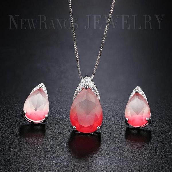 earrings & necklace ranos water drop jewelry sets pink color natura crystal glass pendant stud earrwins for women sfx21452, Silver
earrings & necklace ranos water drop jewelry sets pink color natura crystal glass pendant stud earrwins for women sfx21452, Silver