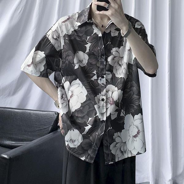 men's casual shirts aesthetic summer vintage retro button up shirt hawaiian cardigan blouse for men women harajuku clothes clothing jap, White;black
men's casual shirts aesthetic summer vintage retro button up shirt hawaiian cardigan blouse for men women harajuku clothes clothing jap, White;black