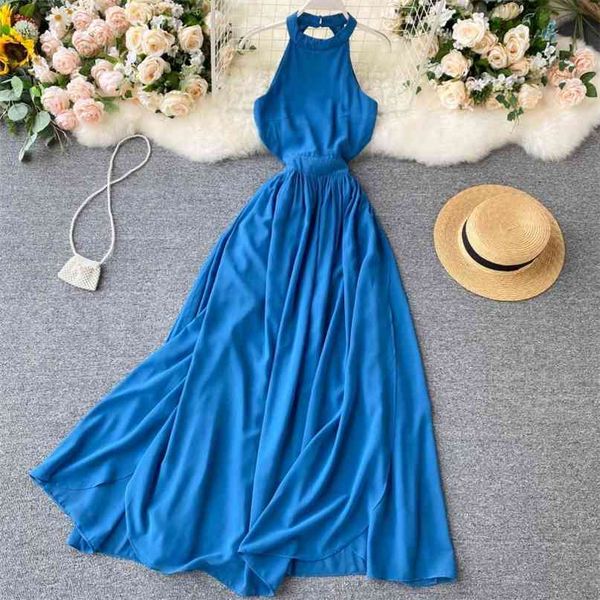 seaside ins hollow backless chiffon split blue dress women sleeveless vintage vestidos verano l844 210527, Black;gray
seaside ins hollow backless chiffon split blue dress women sleeveless vintage vestidos verano l844 210527, Black;gray