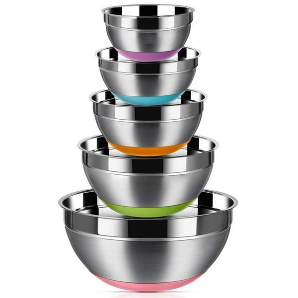 bowls 1pc stainless steel mixing non slip silicone bottom nesting storage meal prepping 1.5-2 - 2.5-3.5-5qt
bowls 1pc stainless steel mixing non slip silicone bottom nesting storage meal prepping 1.5-2 - 2.5-3.5-5qt