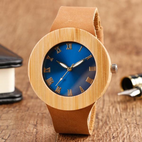 women watches royal blue tone dial wood watch ladies elegant nature bamboo round novel analog genuine leather montre femme wristwatches, Slivery;brown
women watches royal blue tone dial wood watch ladies elegant nature bamboo round novel analog genuine leather montre femme wristwatches, Slivery;brown