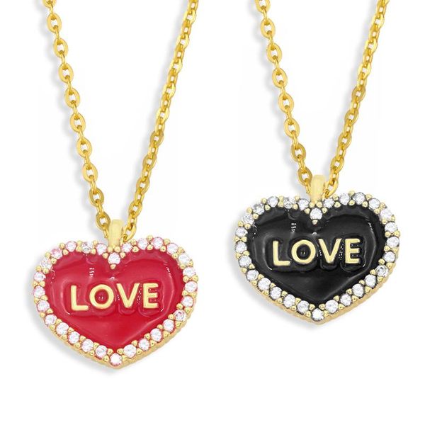 pendant necklaces flola gold chain 3 colors heart necklace for women copper cz enamel love letter girls jewelry nkew45, Silver
pendant necklaces flola gold chain 3 colors heart necklace for women copper cz enamel love letter girls jewelry nkew45, Silver