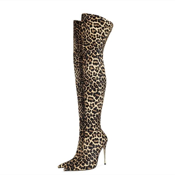 boots american style cheetah print thigh high long zipper lady's heel stiletto women shoes plus size 47, Black
boots american style cheetah print thigh high long zipper lady's heel stiletto women shoes plus size 47, Black