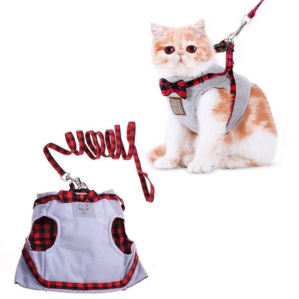 dog collars & leashes petdog harness for small medium vest leash set plaid bow tie cat collar puppy traction rope outdoor chest strap jacket
dog collars & leashes petdog harness for small medium vest leash set plaid bow tie cat collar puppy traction rope outdoor chest strap jacket