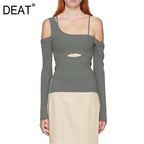deat asymmetrical full sleeves square knitting elastic patchwork backlesss female fashion too wo13301m 210401, White
deat asymmetrical full sleeves square knitting elastic patchwork backlesss female fashion too wo13301m 210401, White