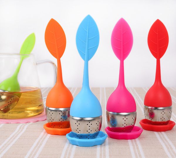 8 colors tool silicone stainless steel cute leaf tea strainer herbal spice infuser filter leakage
8 colors tool silicone stainless steel cute leaf tea strainer herbal spice infuser filter leakage