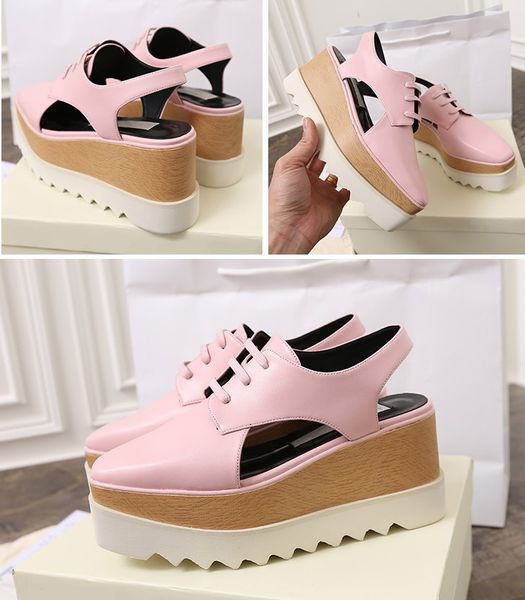 women luxurys boots thick bottom fashion star shoes britt wedge lace-up flat high heel stella shoe, Black
women luxurys boots thick bottom fashion star shoes britt wedge lace-up flat high heel stella shoe, Black