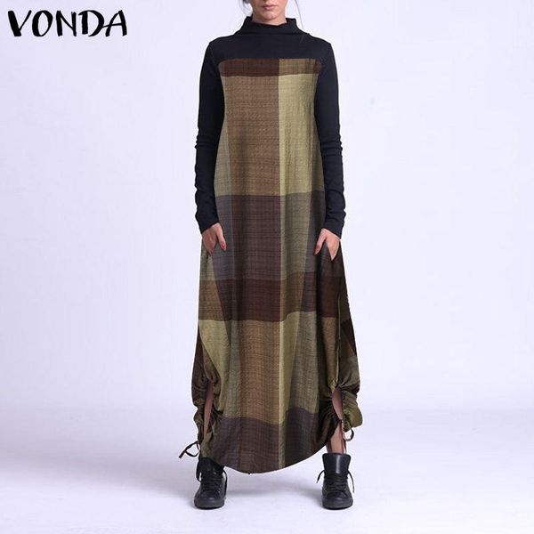 casual dresses 2021 vonda vintage patchwork printed dress women autumn winter long sleeve high neck loose bohemian vestido elegant robe, Black;gray
casual dresses 2021 vonda vintage patchwork printed dress women autumn winter long sleeve high neck loose bohemian vestido elegant robe, Black;gray