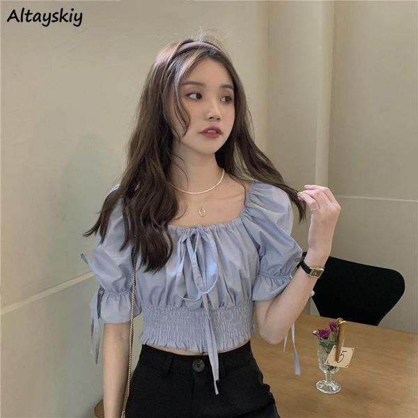 women's blouses & shirts women summer casual french style sweet square collar fashion solid all-match party holiday temperament slim el, White
women's blouses & shirts women summer casual french style sweet square collar fashion solid all-match party holiday temperament slim el, White