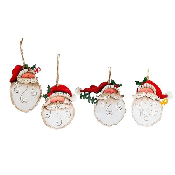 wooden christmas hanging adornment santa pattern pendant party props ornament for home garden decorative objects & figurines
wooden christmas hanging adornment santa pattern pendant party props ornament for home garden decorative objects & figurines