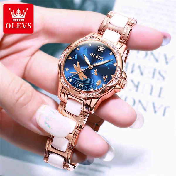 olevs new fashion mechanical women watches brand luxury rose gold rvs ceramics band automatic women's clocks 6610, Slivery;brown
olevs new fashion mechanical women watches brand luxury rose gold rvs ceramics band automatic women's clocks 6610, Slivery;brown