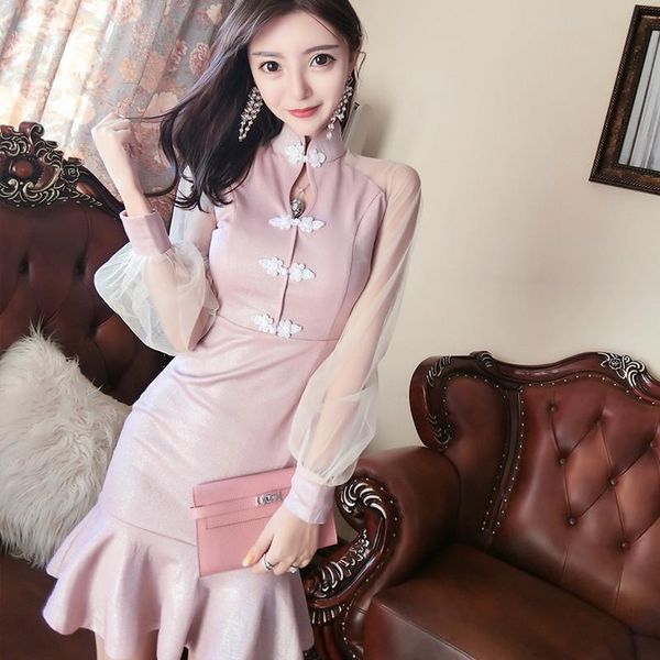 casual dresses vintage velvet dress spring autumn women hollow out night club daily lantern sleeves cheongsam slim mermaid, Black;gray
casual dresses vintage velvet dress spring autumn women hollow out night club daily lantern sleeves cheongsam slim mermaid, Black;gray
