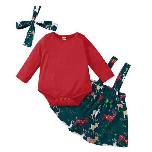 clothing sets 3pcs girls christmas suits baby solid romper+ deer suspender skirts+headbands set long sleeve winter children suit, White
clothing sets 3pcs girls christmas suits baby solid romper+ deer suspender skirts+headbands set long sleeve winter children suit, White